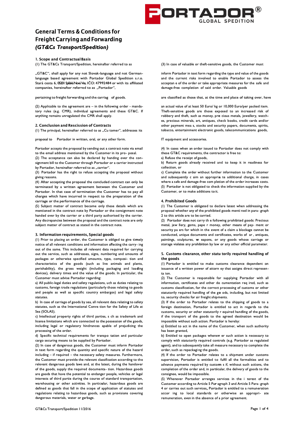 bezpecnost Portador Global Spedition Security